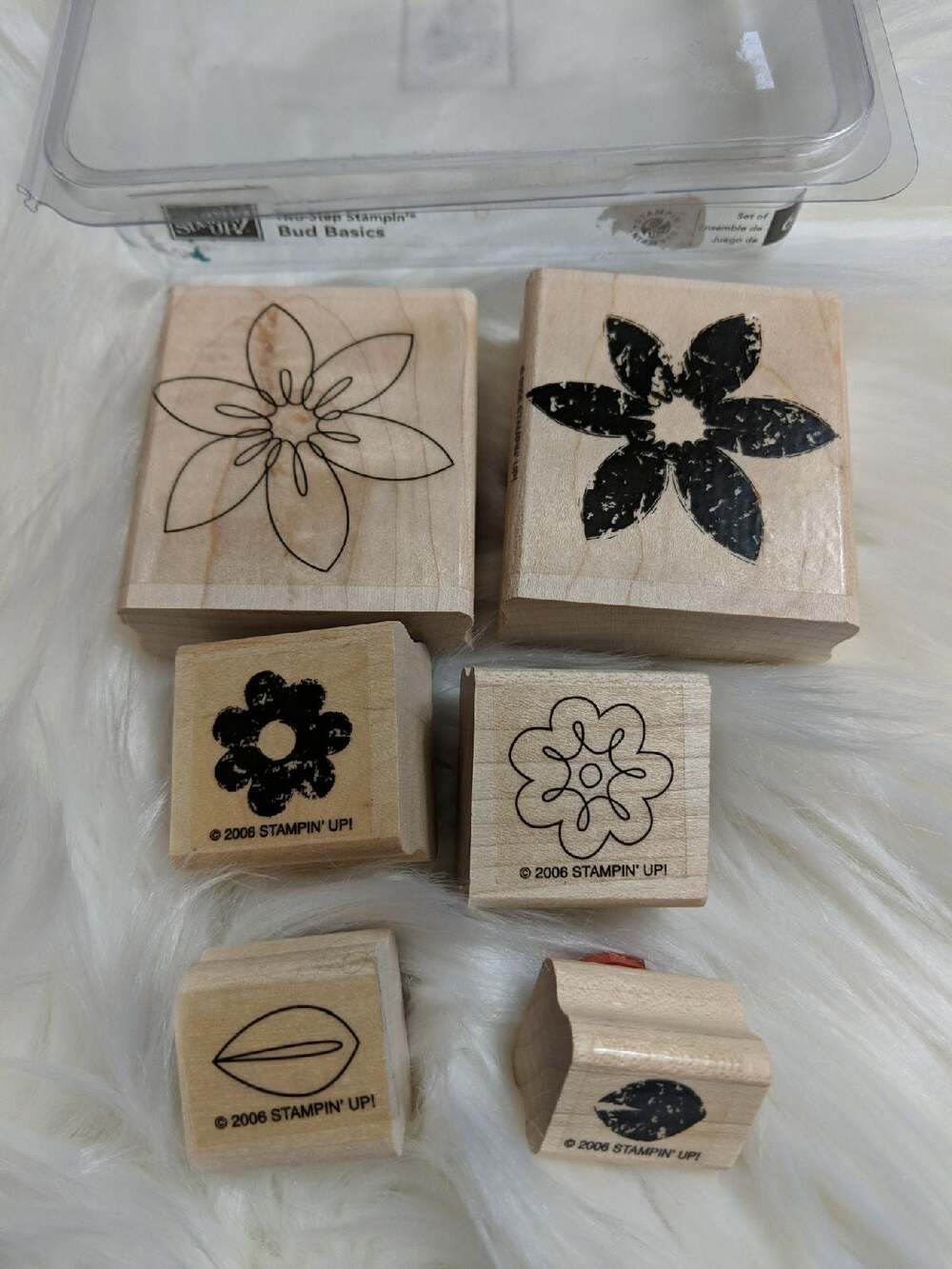 STAMPIN' UP! Bud Basics 6 Wooden Floral